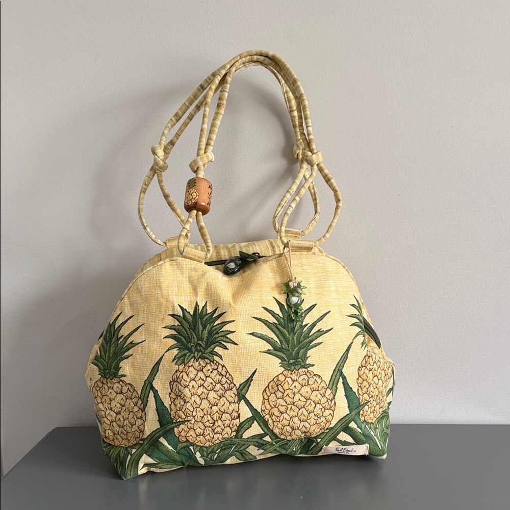 Paul Brent Coastal Life Pineapple Yellow Beach Tote Bag